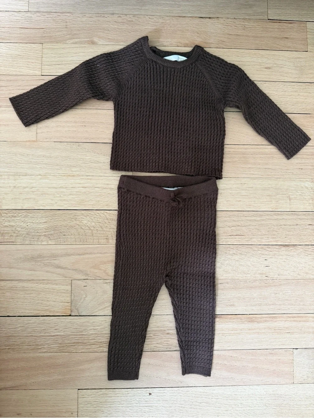 Zara Kids Brown Knit Two-Piece Set
